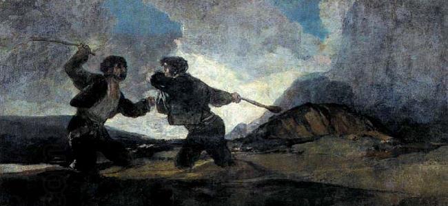 Francisco de goya y Lucientes Duel with Cudgels China oil painting art